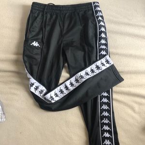 KAPPA straight cut pants iconic length logo black